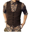 Beckham Tweed  Vest - coffee / M - HIS.BOUTIQUE
