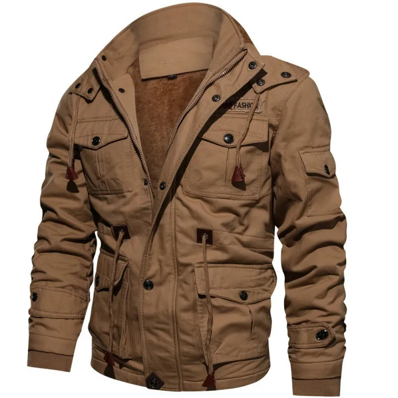 Tactical Cotton Jacket - Khaki / S - HIS.BOUTIQUE