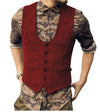Beckham Tweed  Vest - Red / M - HIS.BOUTIQUE