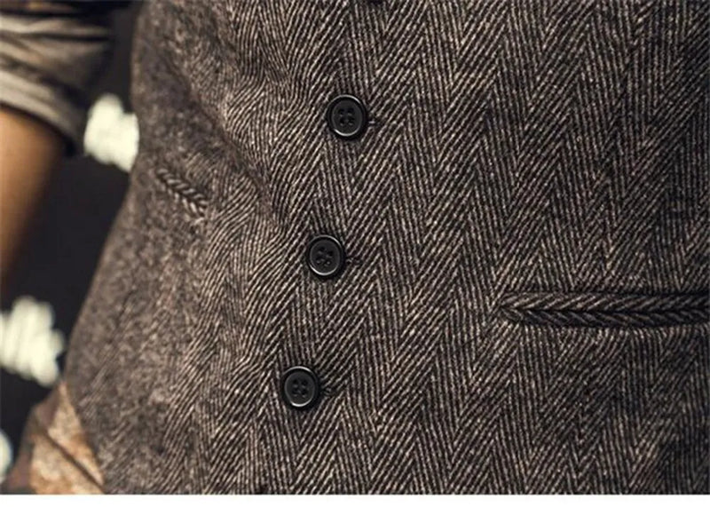 Beckham Tweed  Vest -  - HIS.BOUTIQUE