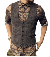 Beckham Tweed  Vest -  - HIS.BOUTIQUE