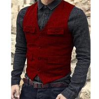 Scoot Tweed Vest - Red / XS - HIS.BOUTIQUE