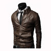 Designer Stand Collar Jacket - Coffee / S - HIS.BOUTIQUE