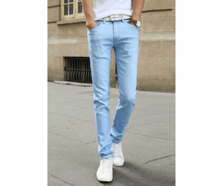 Casual Stretch Skinny Jeans - Sky Blue / 27 - HIS.BOUTIQUE
