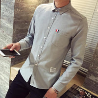 The Oxford Shirt - S / Gray - HIS.BOUTIQUE