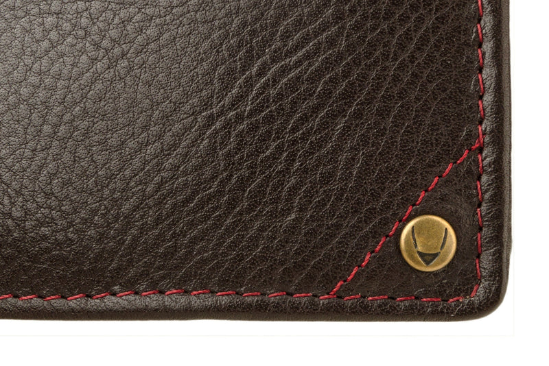 Hidesign Angle Stitch Leather Multi-Compartment Leather Wallet -  - HIS.BOUTIQUE