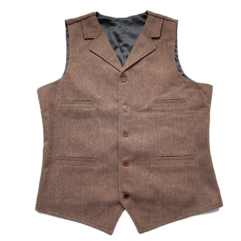 Men's Tweed Vest -  - HIS.BOUTIQUE