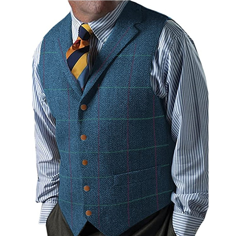 Retro Suit Vests - Blue / XS - HIS.BOUTIQUE