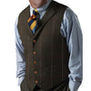 Retro Suit Vests - Coffee / XS - HIS.BOUTIQUE