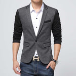 Boutique Style Single Button Blazer - Dark Grey / S - HIS.BOUTIQUE