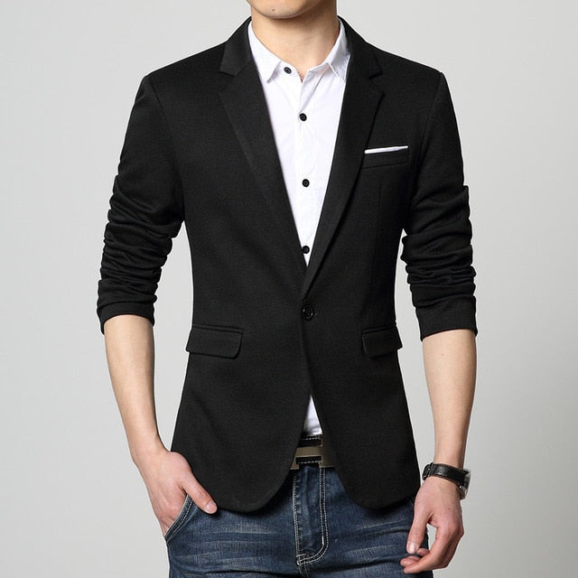 Boutique Style Single Button Blazer - Black / S - HIS.BOUTIQUE