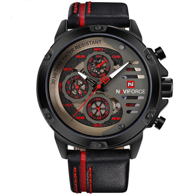 High Metal Watch - Black Red - HIS.BOUTIQUE