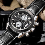 Megir Chronograph Watch - Black - HIS.BOUTIQUE
