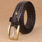 Woven Knitted Belt - deep coffee / 100cm - HIS.BOUTIQUE