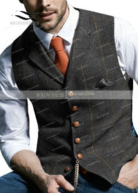 Men's Suit Vest - Black / 3XL - HIS.BOUTIQUE