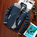 Quilted Stand Collar Jacket - Grey / L - HIS.BOUTIQUE