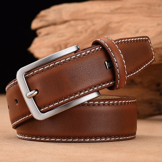 KAVENPETER Genuine Leather Belt - Brown / 95cm 30to33 Inch - HIS.BOUTIQUE