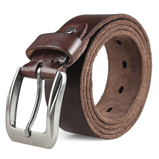 Smart Leather Strap Belt - Coffee / 115CM - HIS.BOUTIQUE