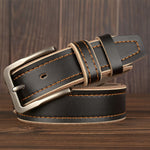 MEDYLA Leather Pin Buckle Belt - Black / 105CM - HIS.BOUTIQUE