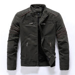 Alpine Faux Leather Jacket - green / 2XL - HIS.BOUTIQUE