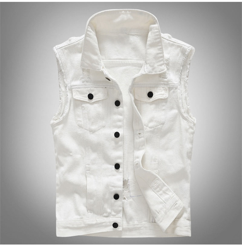 White Cowboy Vest - White / XS - HIS.BOUTIQUE
