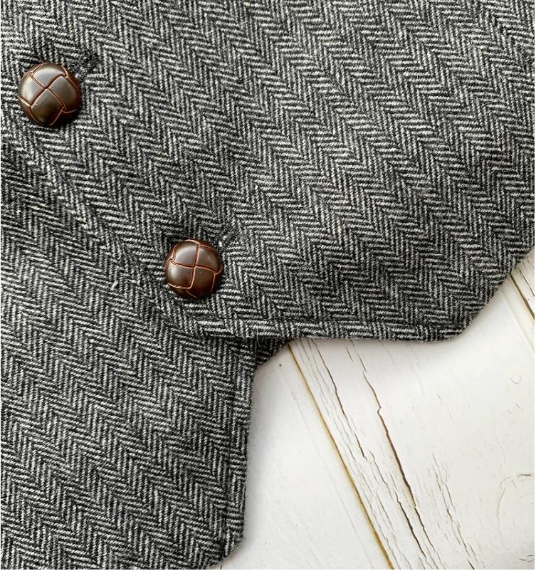 Herringbone Pattern Vest -  - HIS.BOUTIQUE