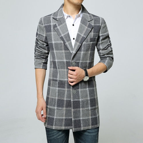 Business Woolen Coat - Silver / XS - HIS.BOUTIQUE