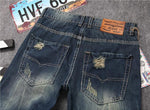 Metro Straight Destroyed Jeans -  - HIS.BOUTIQUE