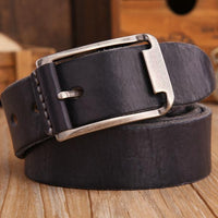 Leather Strap Solid Belt - black / 105cm - HIS.BOUTIQUE