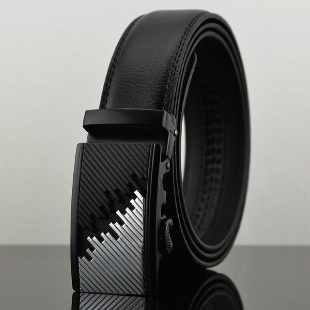 Futuristic Leather Belt - E / 110cm / Black - HIS.BOUTIQUE