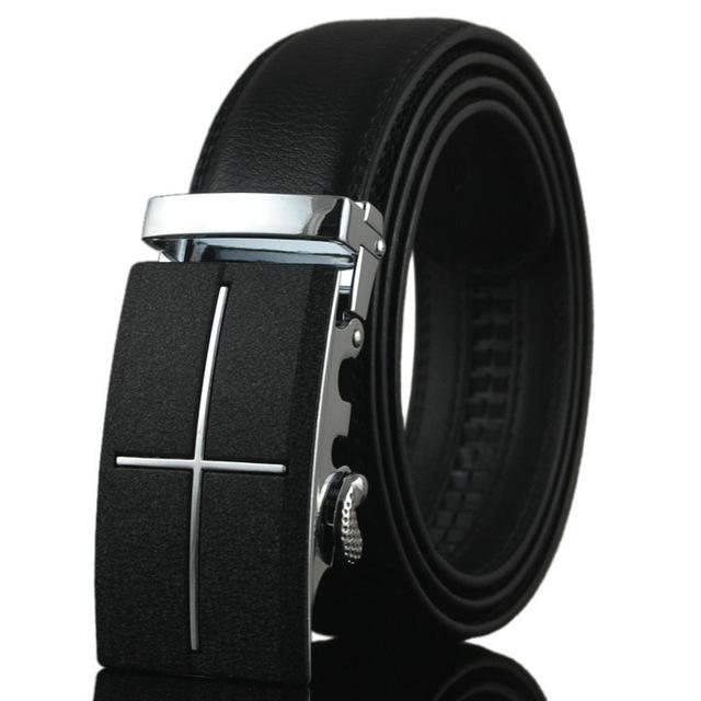 Futuristic Leather Belt - M / 110cm / Black - HIS.BOUTIQUE
