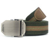 Military Canvas Belt - Green Stripes / 110cm - HIS.BOUTIQUE