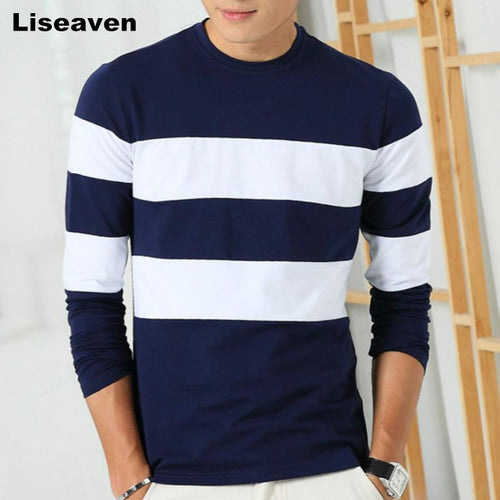Striped Long Sleeve T Shirt -  - HIS.BOUTIQUE