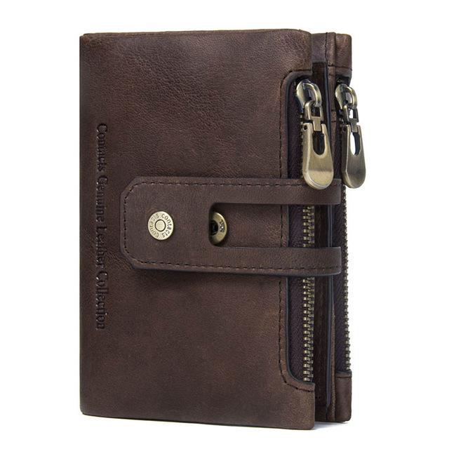 Men's Leather Wallet - coffee - HIS.BOUTIQUE
