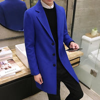 Woven Mac Coat - Sapphire blue / XS - HIS.BOUTIQUE