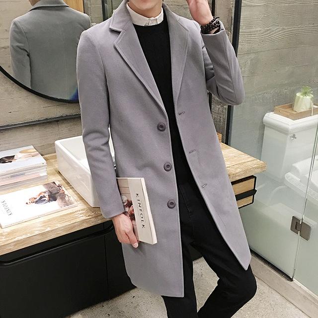 Woven Mac Coat - Light grey / XS - HIS.BOUTIQUE