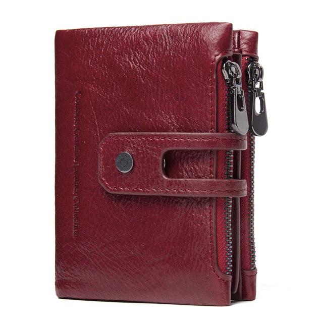 Men's Leather Wallet - Red - HIS.BOUTIQUE