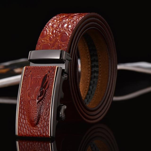 Crocodile Designer Belt - Red / 105cm - HIS.BOUTIQUE