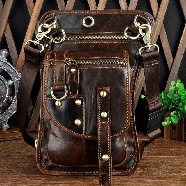 Multifunction Crossbody Messenger Bag - Coffee - HIS.BOUTIQUE
