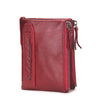 Cowhide Leather Men Wallet - red - HIS.BOUTIQUE