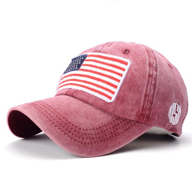 USA Flag Baseball Cap - Pink - HIS.BOUTIQUE