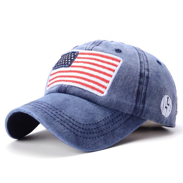 USA Flag Baseball Cap - Blue - HIS.BOUTIQUE