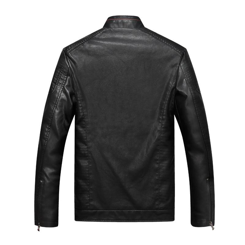 Geometric Faux Leather Jacket -  - HIS.BOUTIQUE