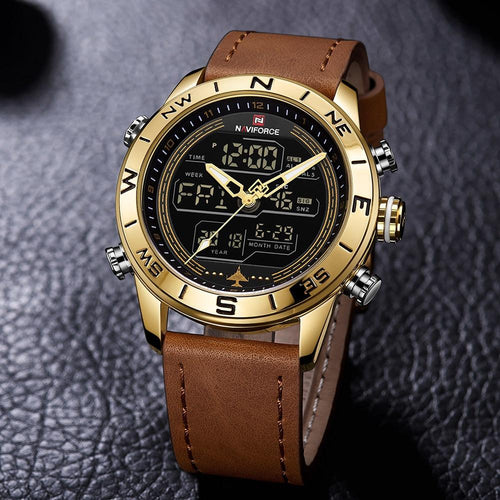 LED Analog & Digital Watch - Gold - HIS.BOUTIQUE
