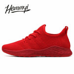 Breathable Men Sneakers - Red / 10 - HIS.BOUTIQUE