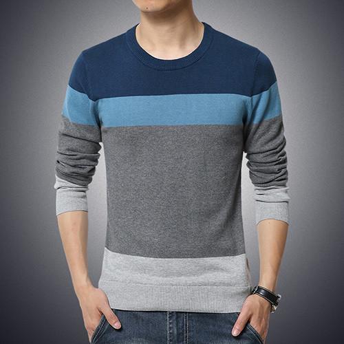 O-Neck Striped Sweater