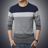 O-Neck Striped Sweater - Navy / XS - HIS.BOUTIQUE