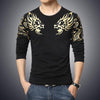 Slim Dragon Printed T-Shirt - Black / XS - HIS.BOUTIQUE