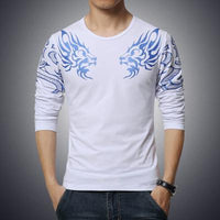 Slim Dragon Printed T-Shirt - White / XS - HIS.BOUTIQUE